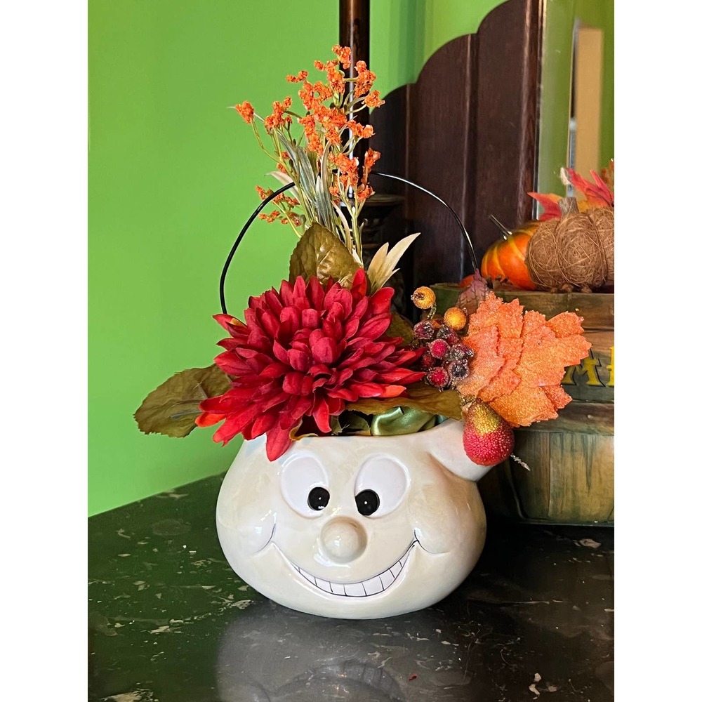 Halloween Ghost Head Candy Dish, Dip Bowl, or Planter Oxford Elite